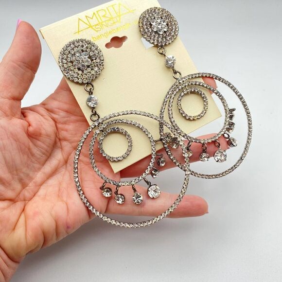 Amrita Singh Austrian Crystal Statement Earrings - Picture 4 of 9